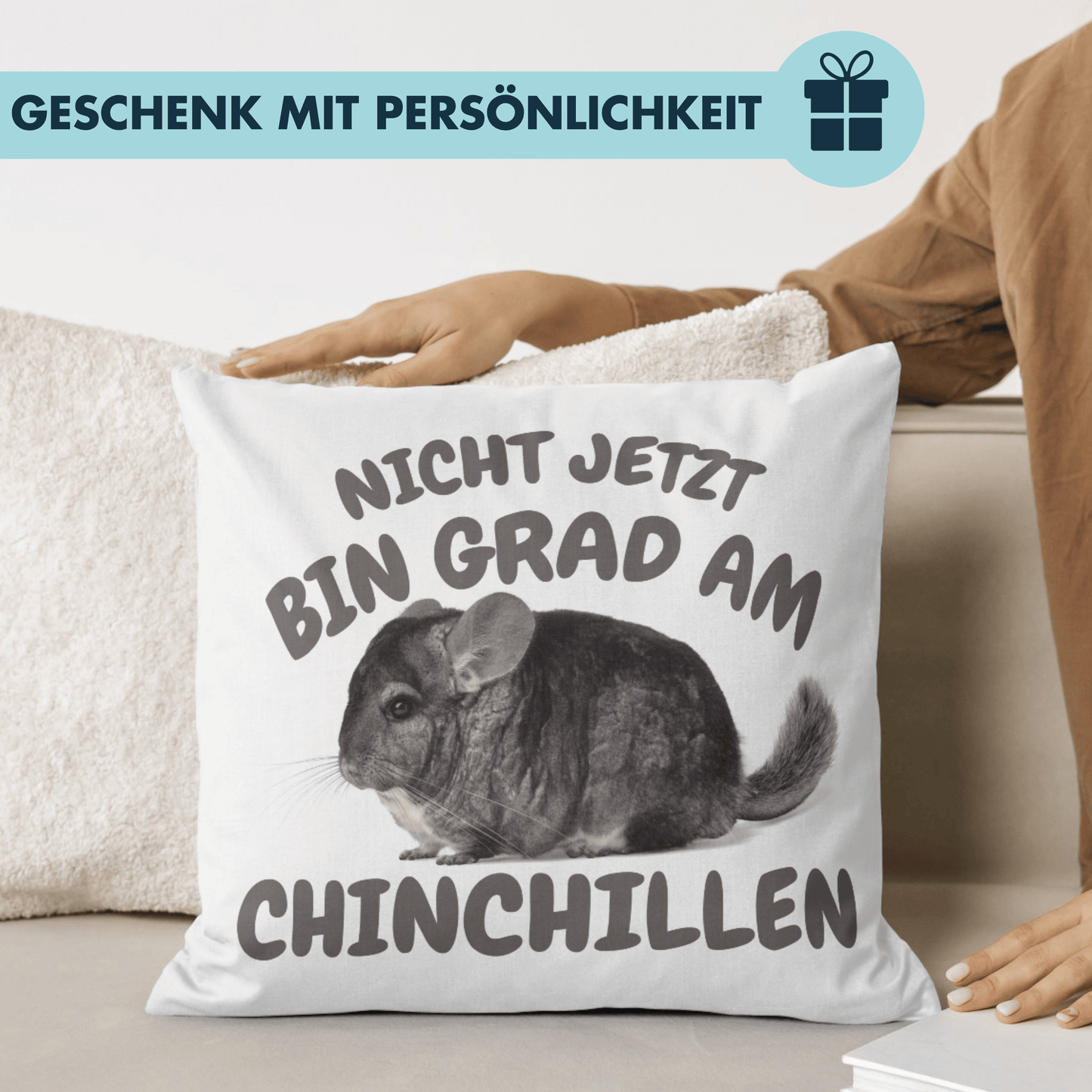 Nicht Jetzt Bin Grad Am Chinchillen Chinchilla Deko Kissen