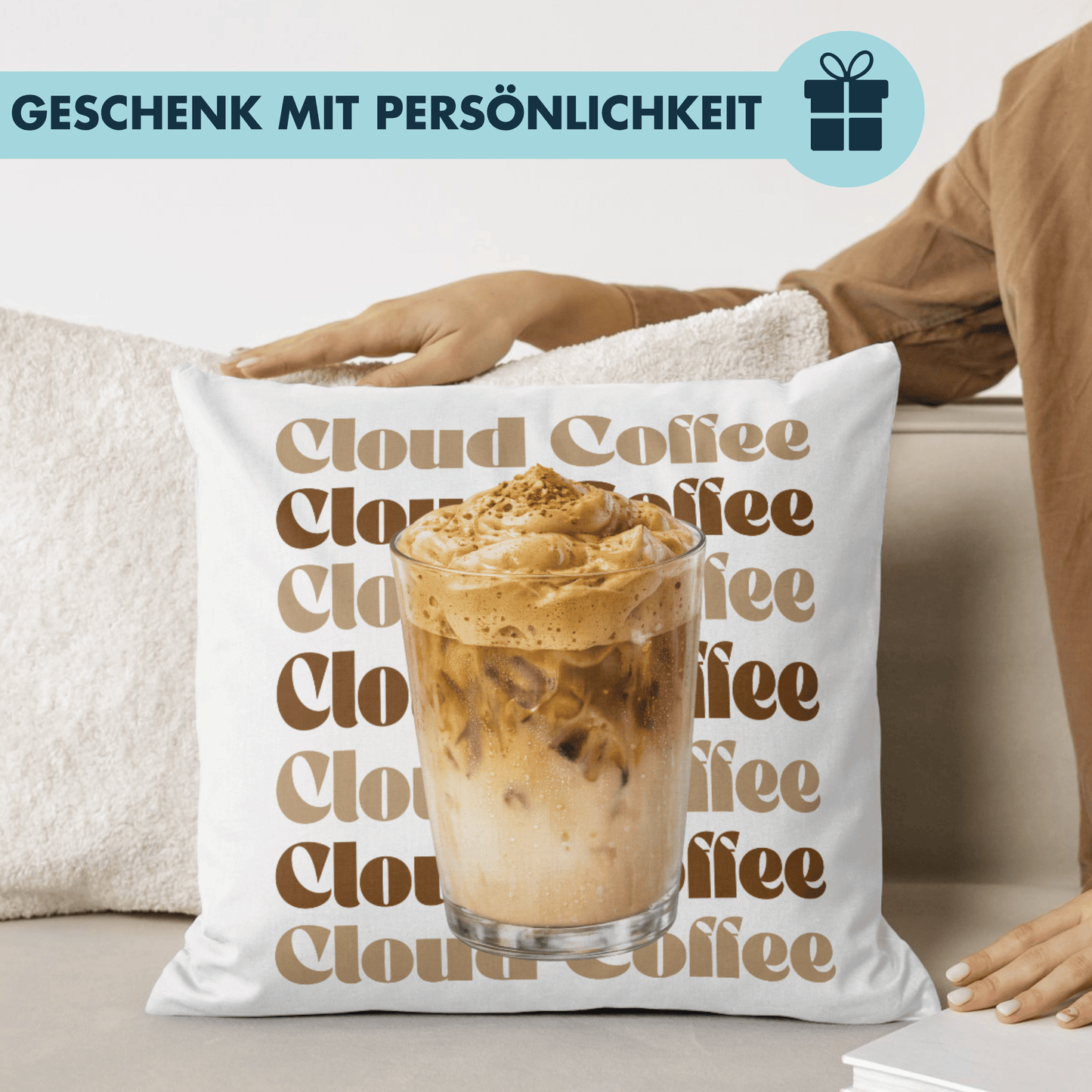 Cloud Coffee Deko Kissen