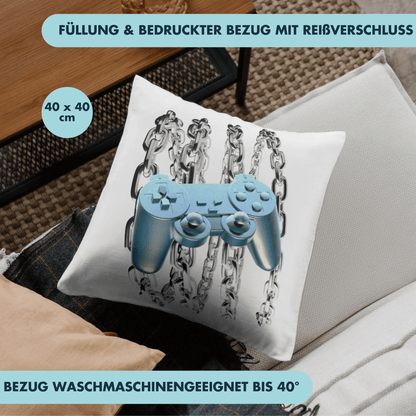 Controller Gaming Chrom Deko Kissen