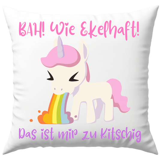 Bah Wie Ekelhaft Das Ist Mir Zu Kitschig Einhorn Deko Kissen