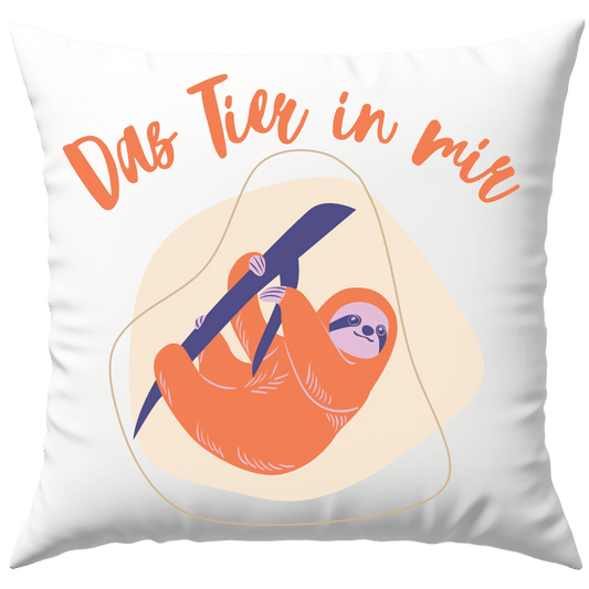 Das Tier In Mir Faultier Deko Kissen