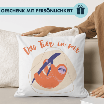 Das Tier In Mir Faultier Deko Kissen