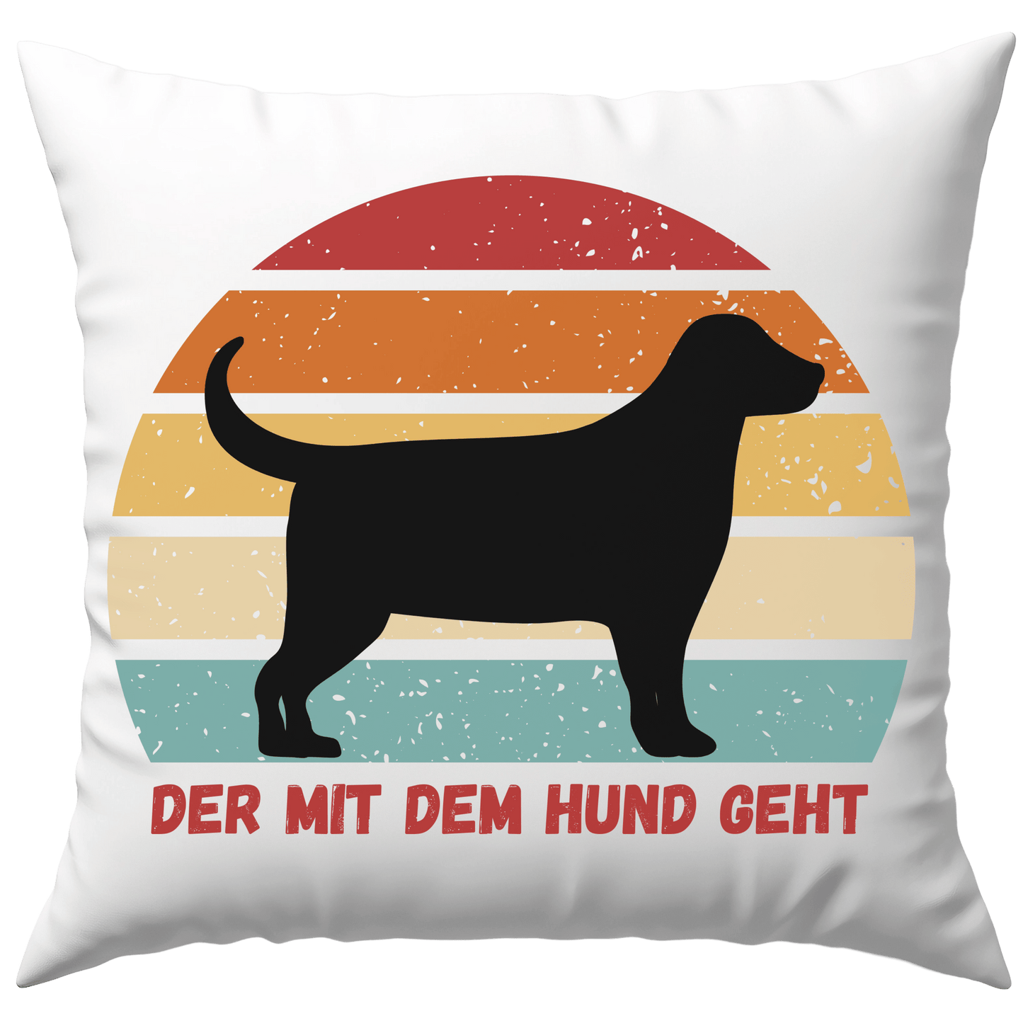 Der Mit Dem Hund Geht Gassi Wortspiel Deko Kissen
