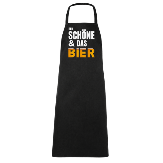 Der Schöne Und Das Bier Schriftzug Schürze