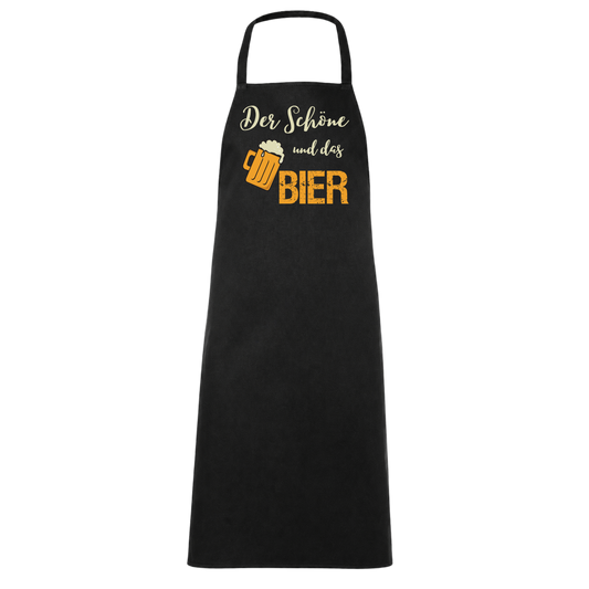 Der Schöne Und Das Bier Wortspiel Schürze