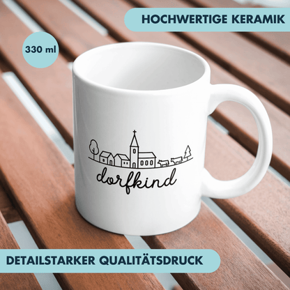 Dorfkind Skyline Heimat Kaffee Tasse
