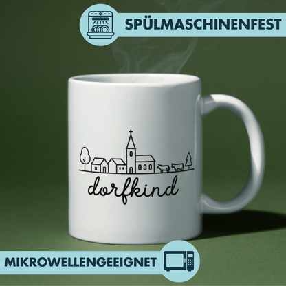 Dorfkind Skyline Heimat Kaffee Tasse