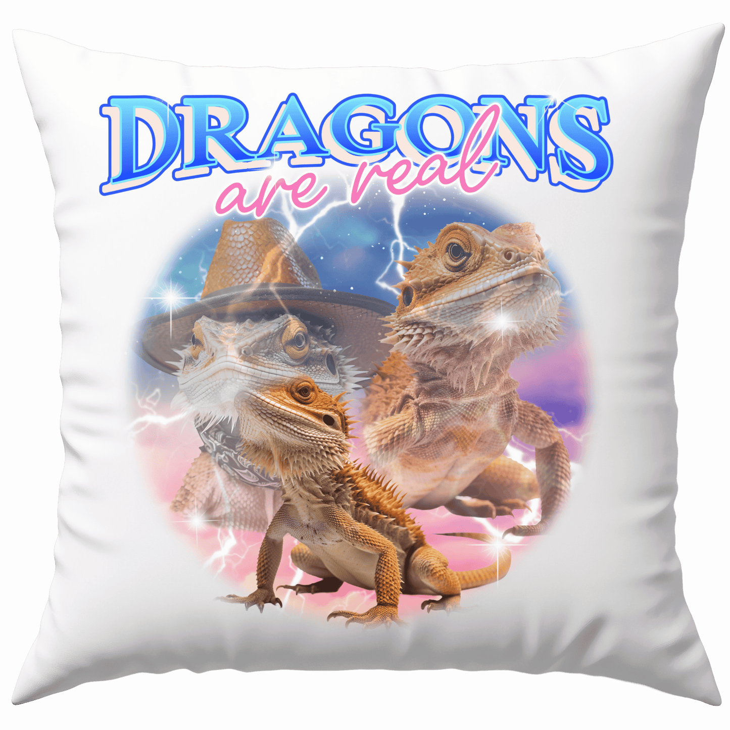 Bartagame Dragons Are Real Deko Kissen