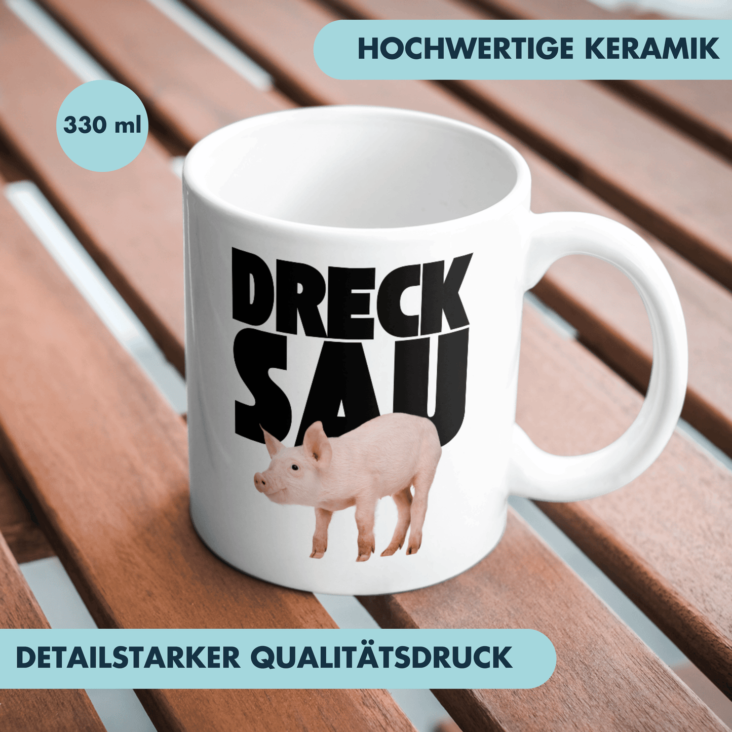 Drecksau Schwein Versaut Kaffee Tasse