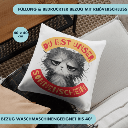 Du Bist Unser Sonnenschein Katze Deko Kissen