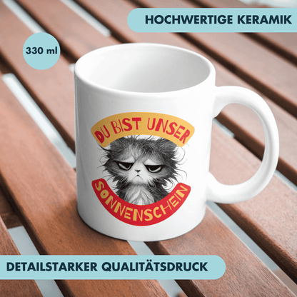 Du Bist Unser Sonnenschein Katze Kaffee Tasse
