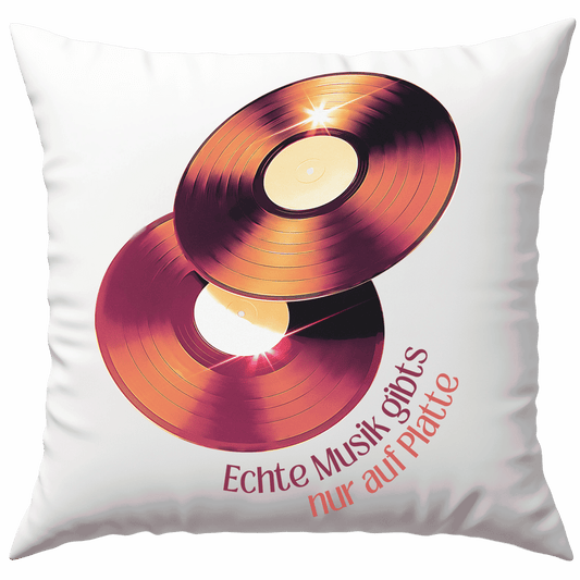 Echte Musik Gibts Nur Auf Platte Vinyl Deko Kissen