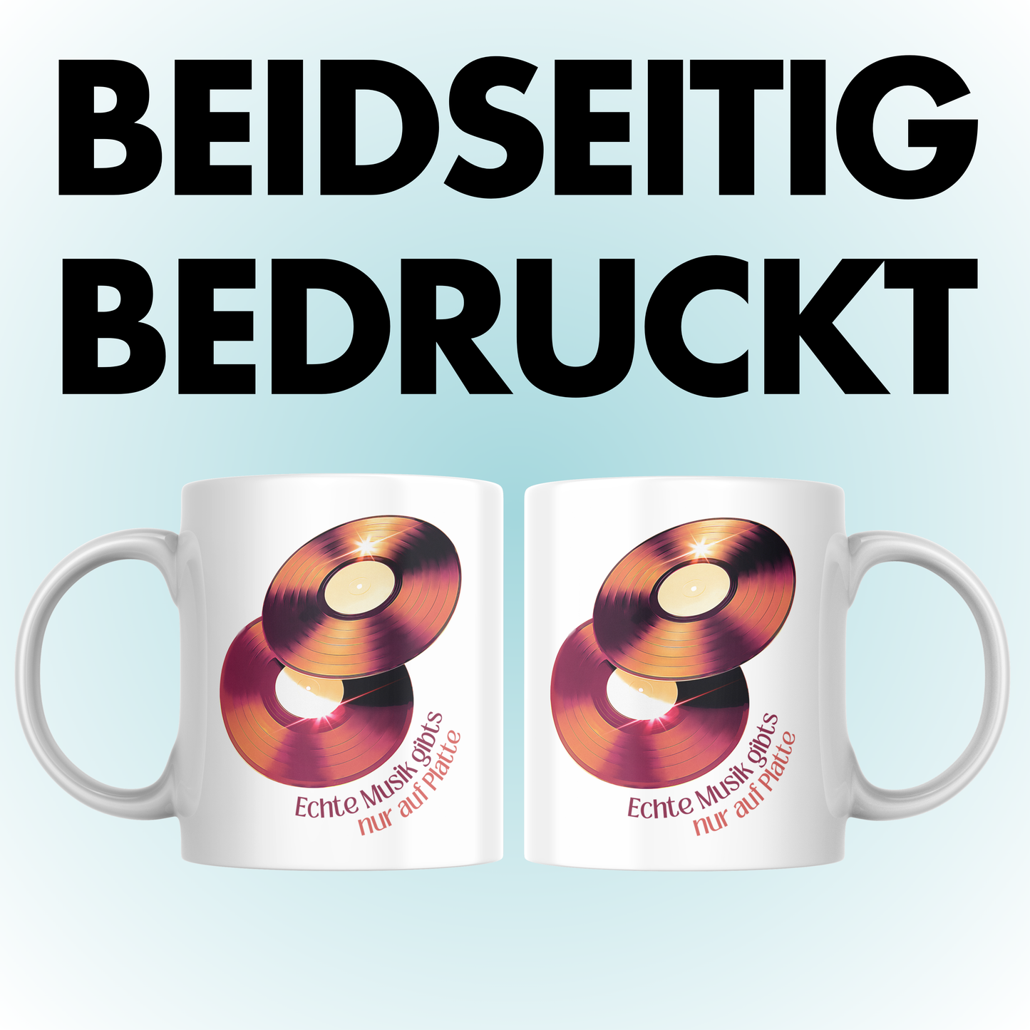 Echte Musik Gibts Nur Auf Platte Schallplatten Kaffee Tasse