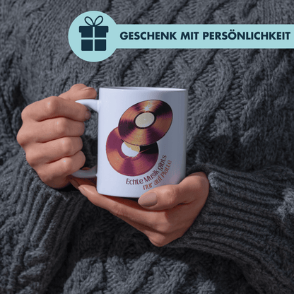 Echte Musik Gibts Nur Auf Platte Schallplatten Kaffee Tasse