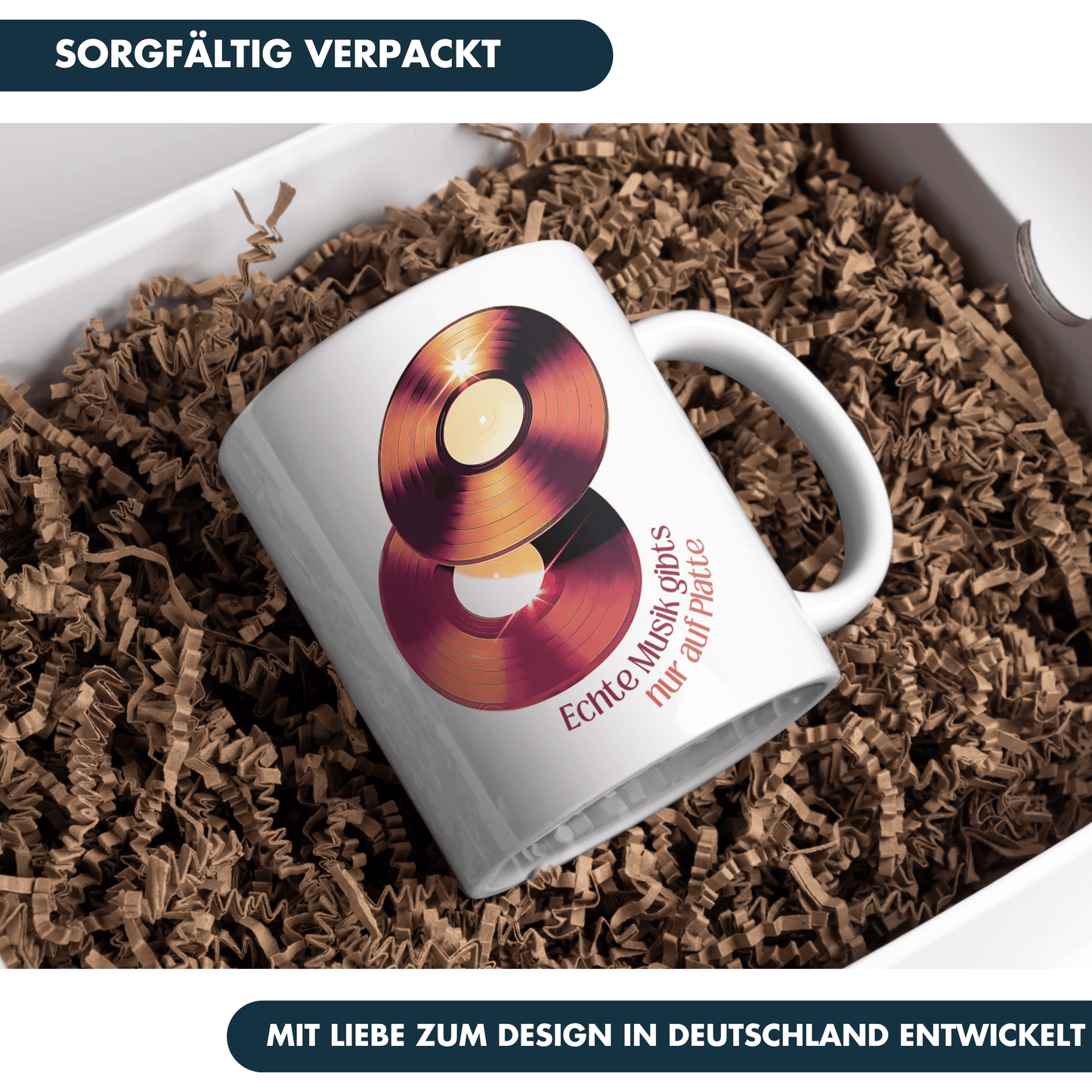 Echte Musik Gibts Nur Auf Platte Schallplatten Kaffee Tasse