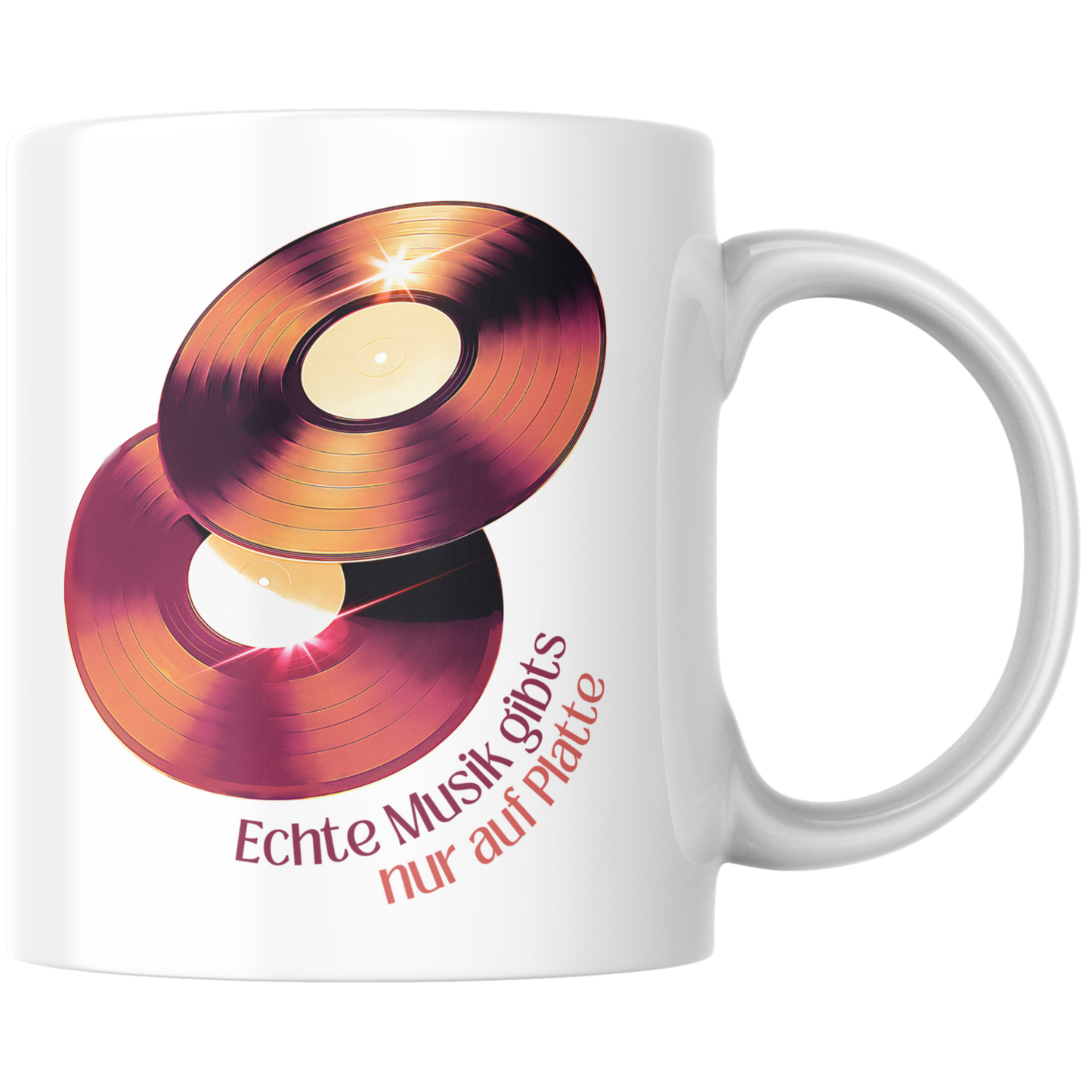 Echte Musik Gibts Nur Auf Platte Schallplatten Kaffee Tasse