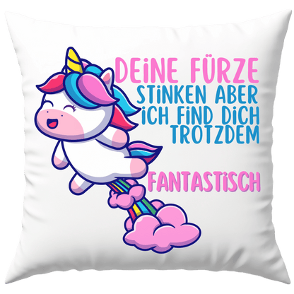Einhorn Deine Fürze Stinken Aber Ich Find Dich Trotzdem Fantastisch Furz Deko Kissen