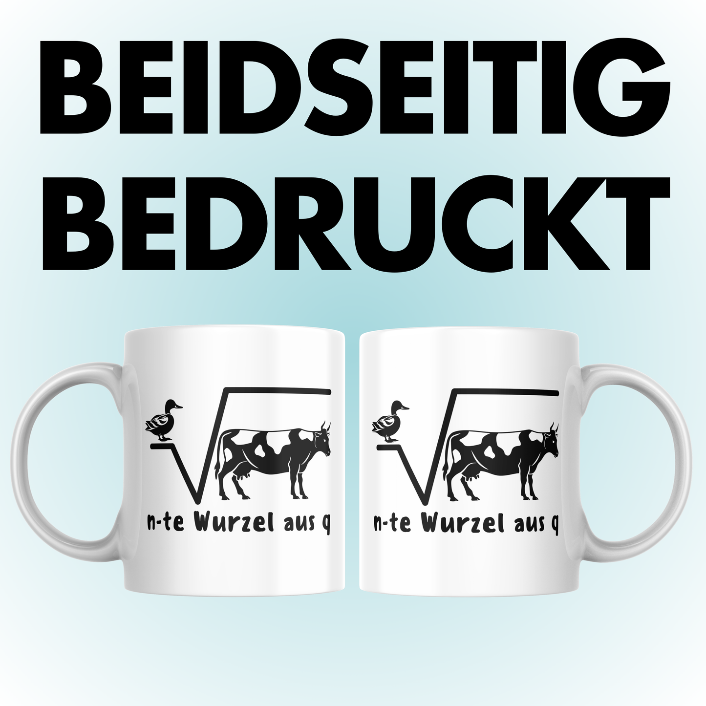 Ente Wurzel Aus Kuh Mathe Wortspiel Kaffee Tasse