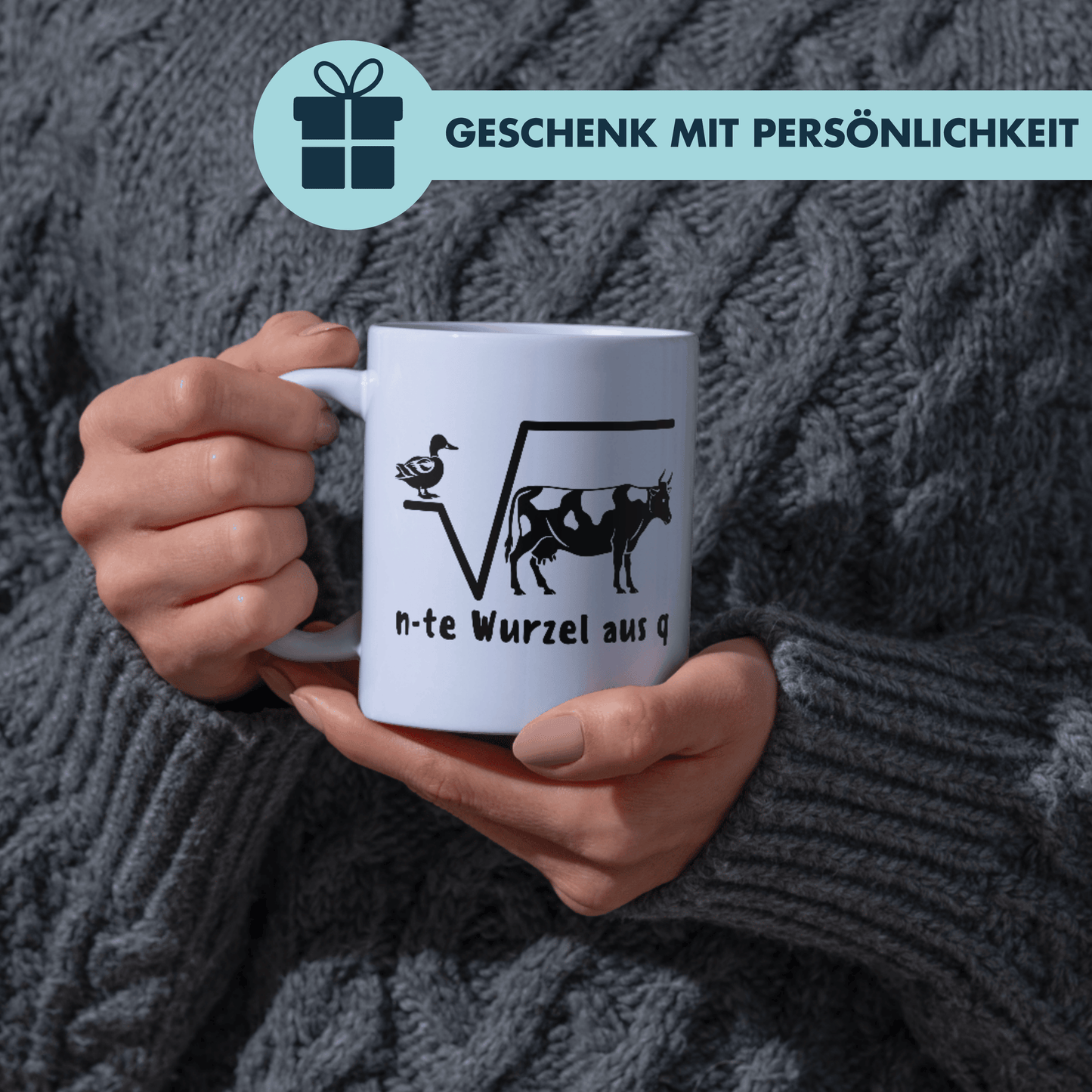 Ente Wurzel Aus Kuh Mathe Wortspiel Kaffee Tasse