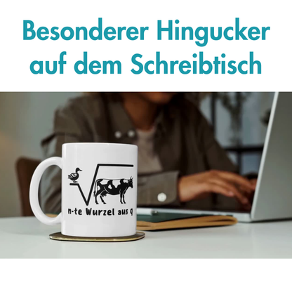 Ente Wurzel Aus Kuh Mathe Wortspiel Kaffee Tasse