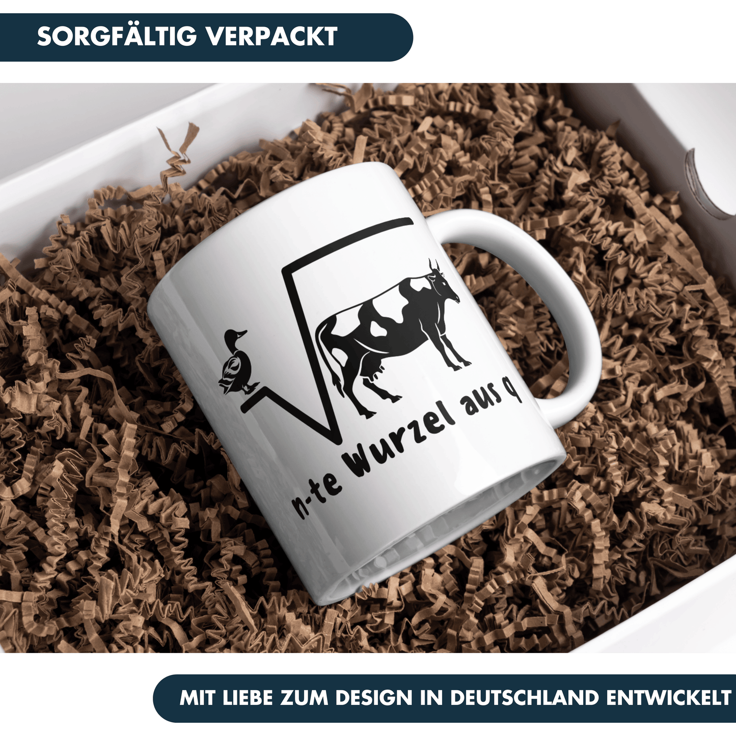 Ente Wurzel Aus Kuh Mathe Wortspiel Kaffee Tasse