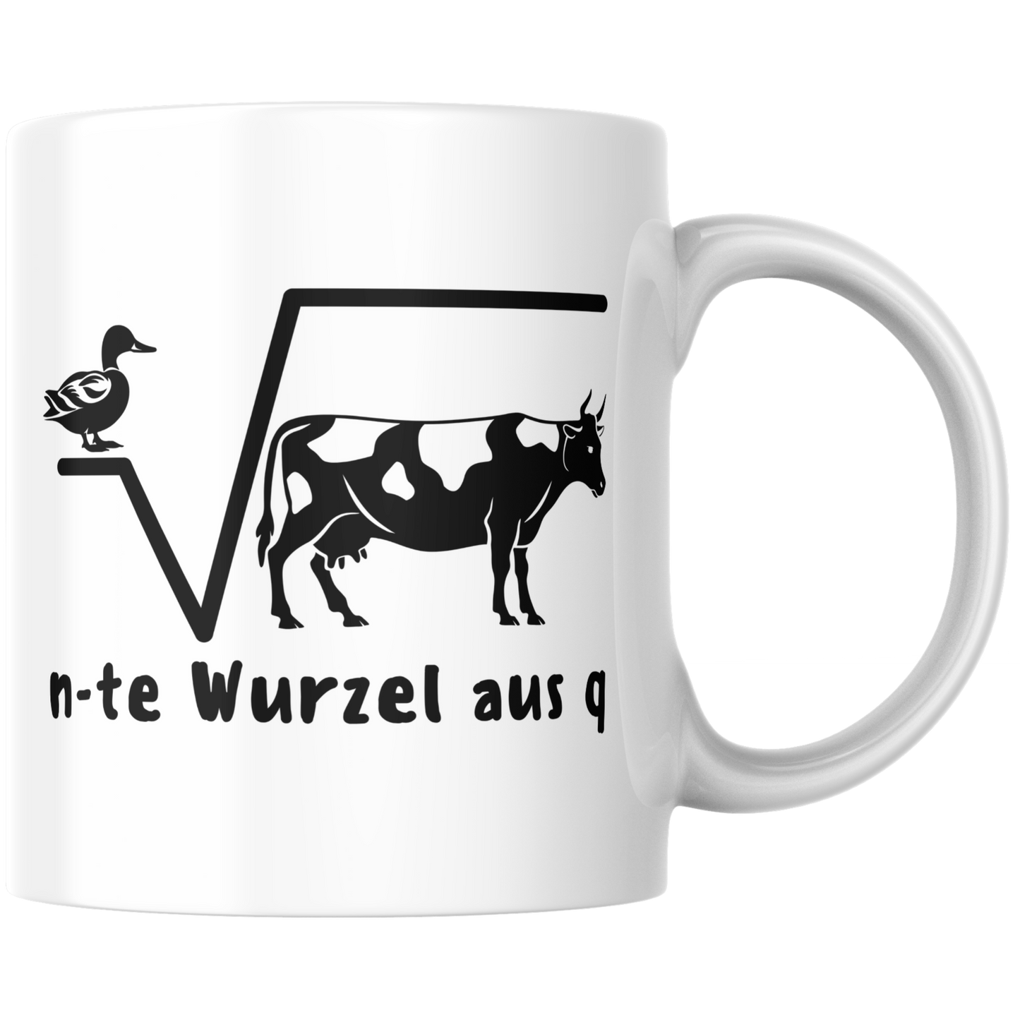 Ente Wurzel Aus Kuh Mathe Wortspiel Kaffee Tasse