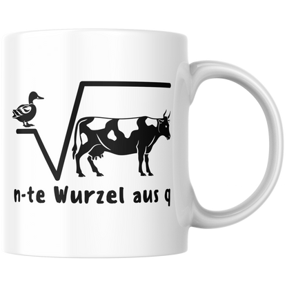 Ente Wurzel Aus Kuh Mathe Wortspiel Kaffee Tasse
