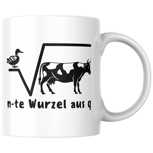 Ente Wurzel Aus Kuh Mathe Wortspiel Kaffee Tasse