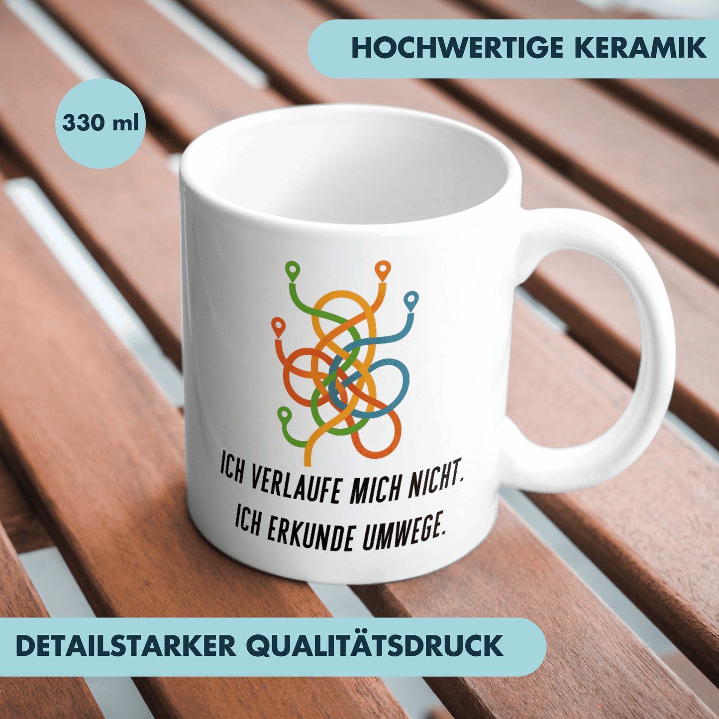 Ich Verlaufe Mich Nicht Ich Erkunde Umwege Wandern Kaffee Tasse