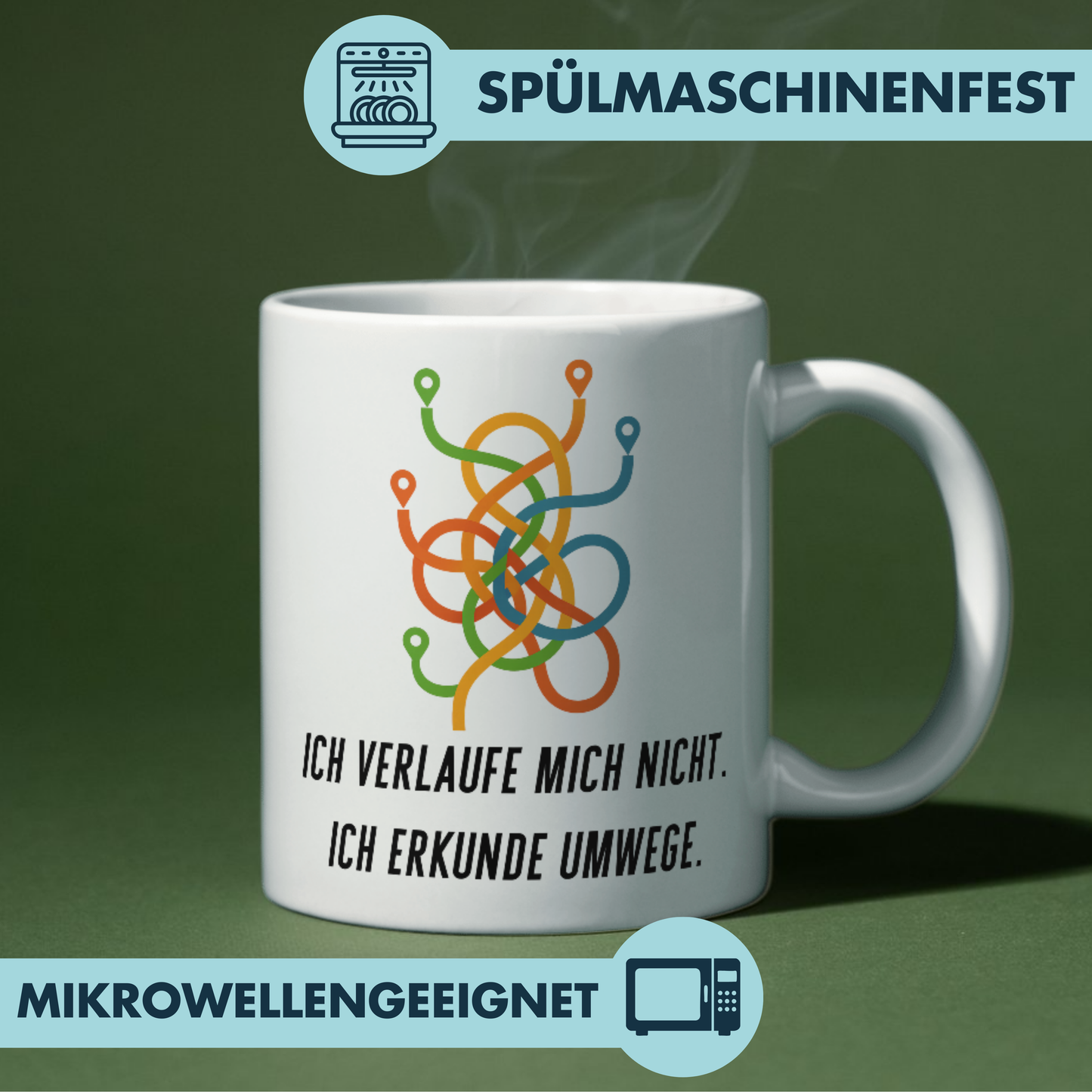 Ich Verlaufe Mich Nicht Ich Erkunde Umwege Wandern Kaffee Tasse