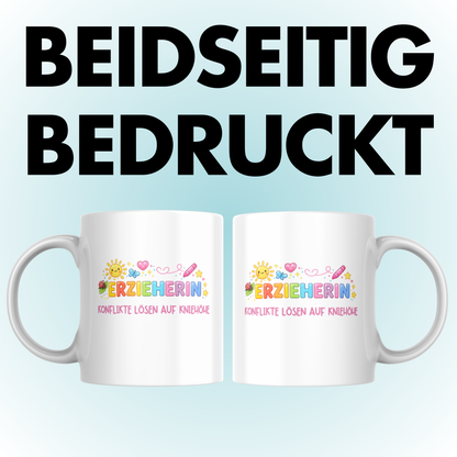 Erzieherin Konflikte Lösen Auf Kniehöhe Kaffee Tasse
