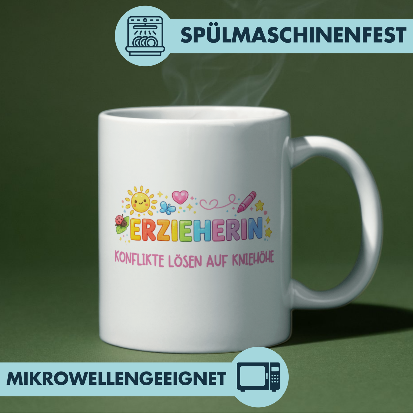 Erzieherin Konflikte Lösen Auf Kniehöhe Kaffee Tasse