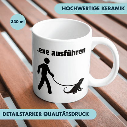 Exe Ausführen IT Wortspiel Programmierer Kaffee Tasse