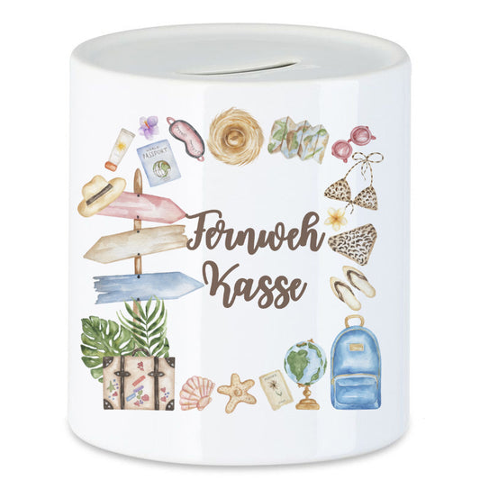 Fernweh Kasse Urlaub Reise Geldgeschenk Spardose