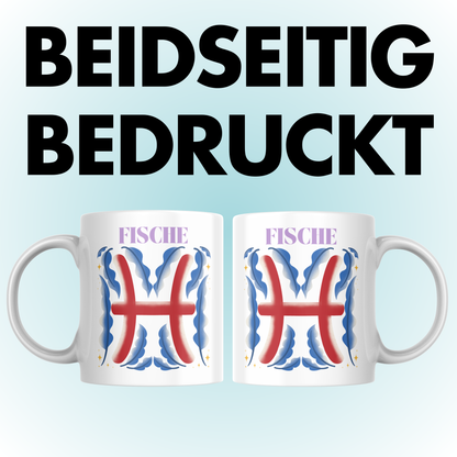 Fische Pisces Sternzeichen Kaffee Tasse
