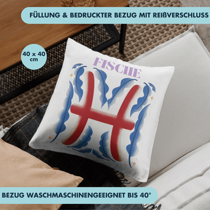 Fische Pisces Sternzeichen Deko Kissen