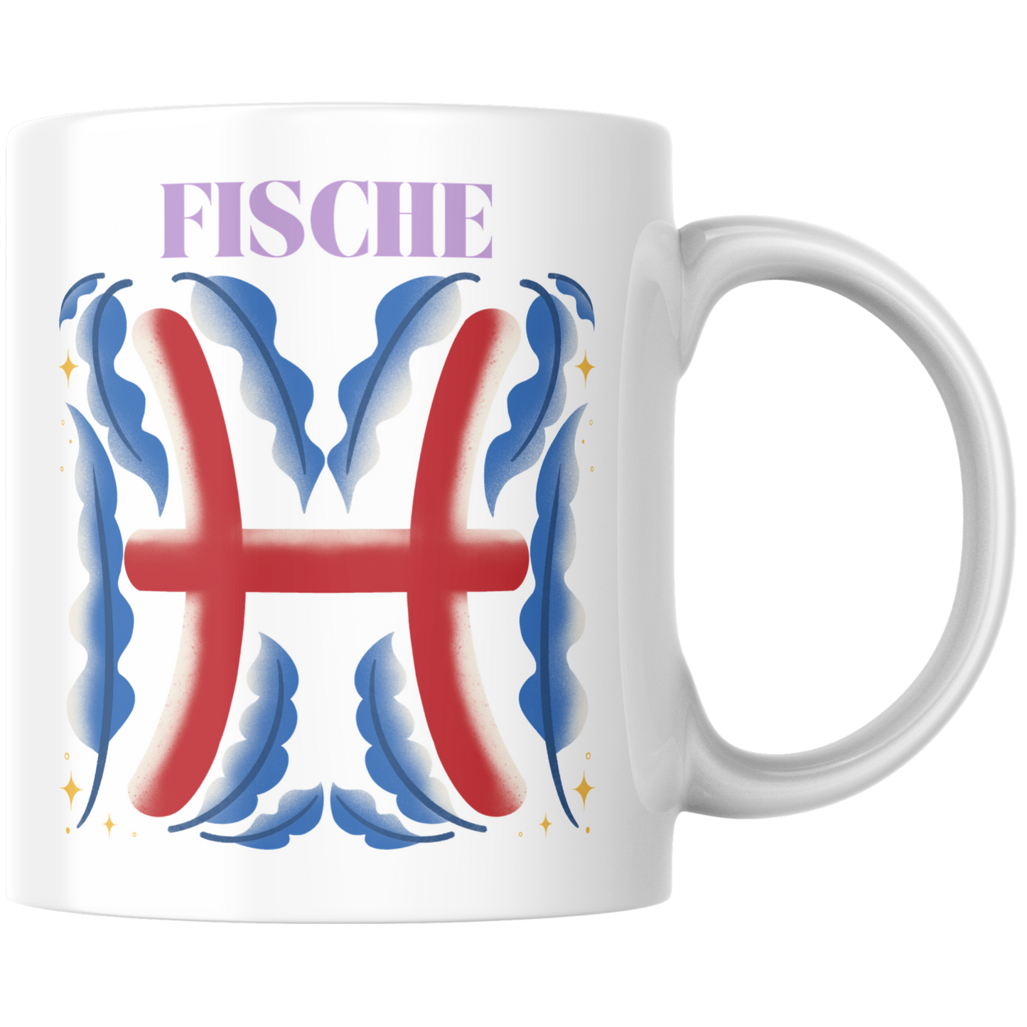 Fische Pisces Sternzeichen Kaffee Tasse