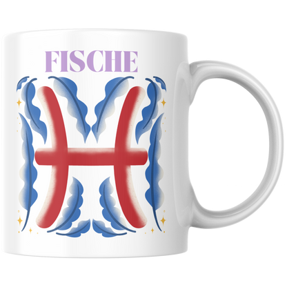Fische Pisces Sternzeichen Kaffee Tasse