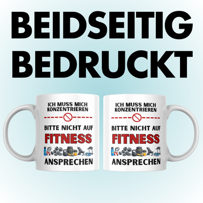 Ich Muss Mich Konzentrieren Bitte Nicht Auf Fitness Ansprechen Kaffee Tasse