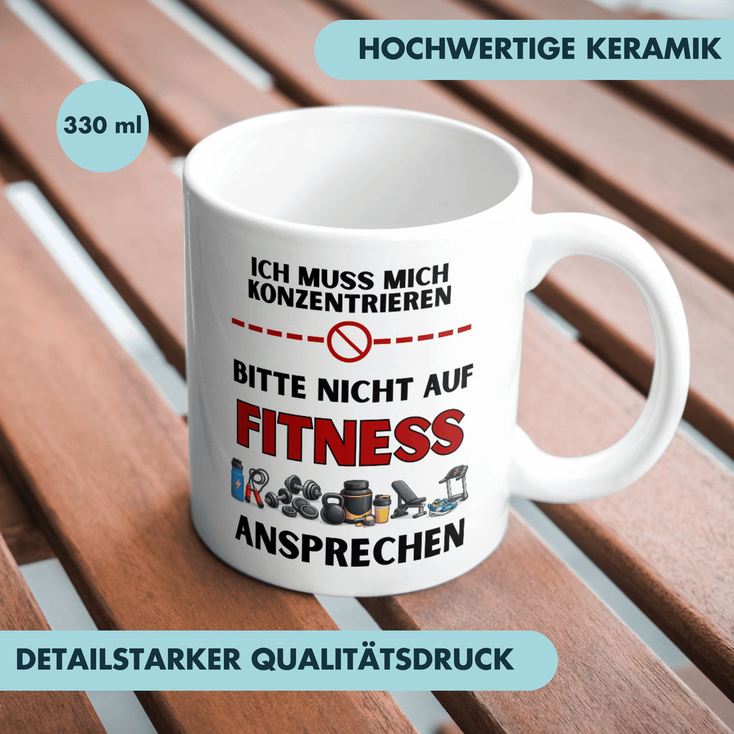 Ich Muss Mich Konzentrieren Bitte Nicht Auf Fitness Ansprechen Kaffee Tasse