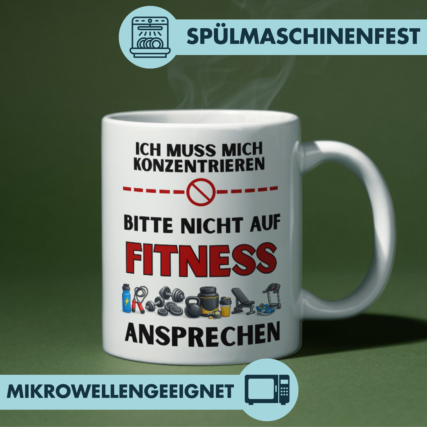 Ich Muss Mich Konzentrieren Bitte Nicht Auf Fitness Ansprechen Kaffee Tasse