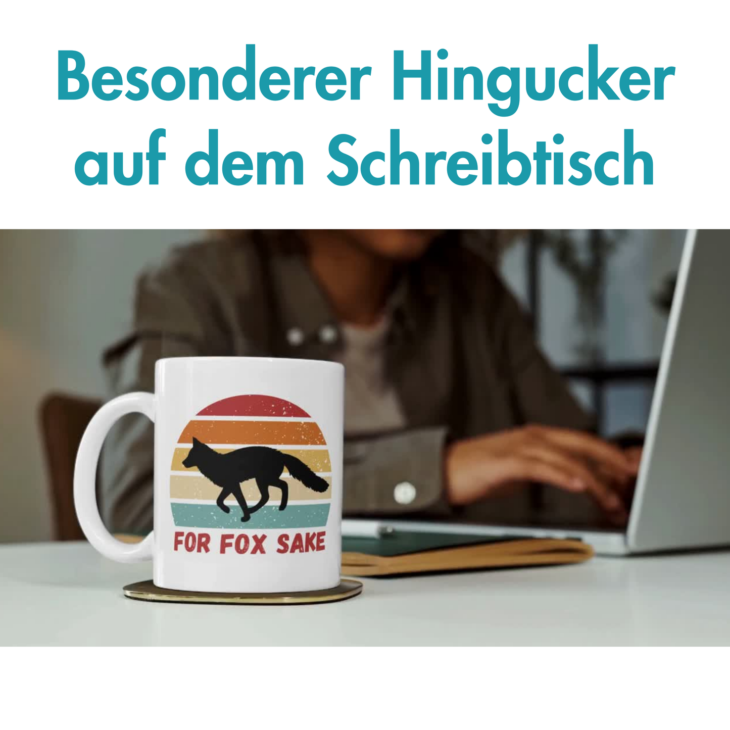 For Fox Sake Fuchs Wortspiel Kaffee Tasse