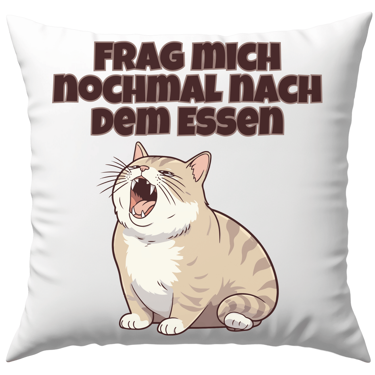 Frag Mich Nochmal Nach Dem Essen Katze Deko Kissen