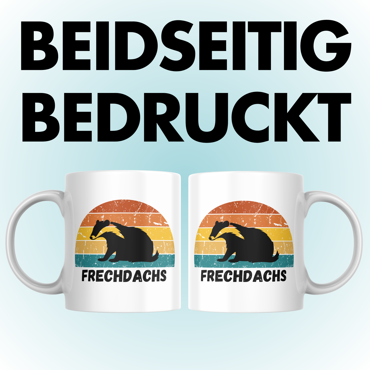 Frechdachs Dachs Retro Kaffee Tasse