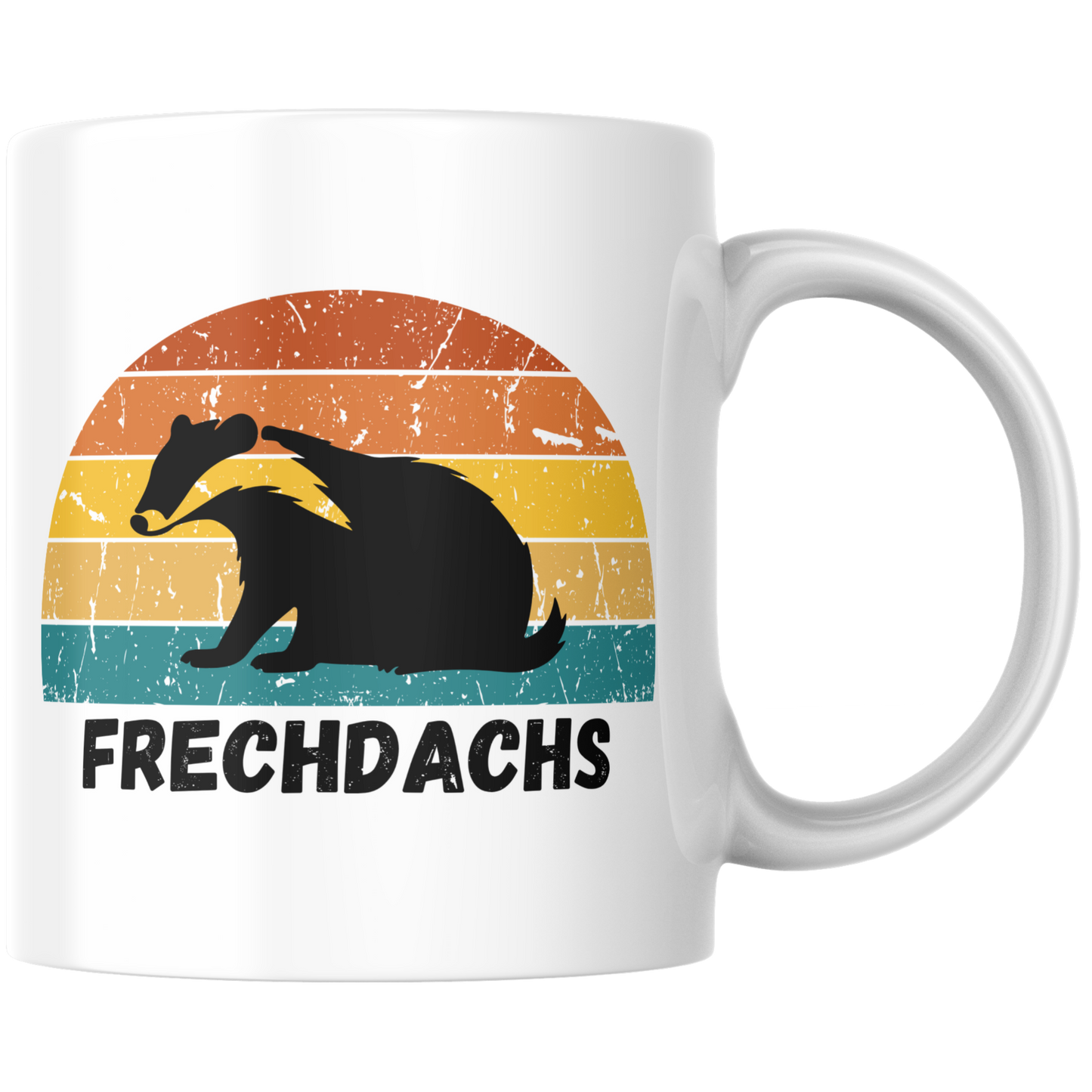 Frechdachs Dachs Retro Kaffee Tasse