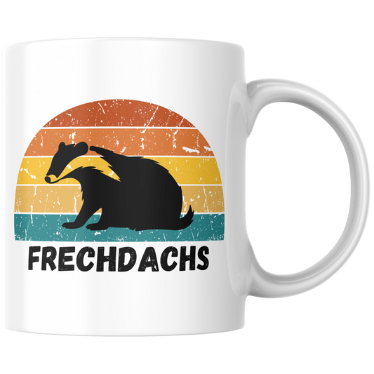 Frechdachs Dachs Retro Kaffee Tasse