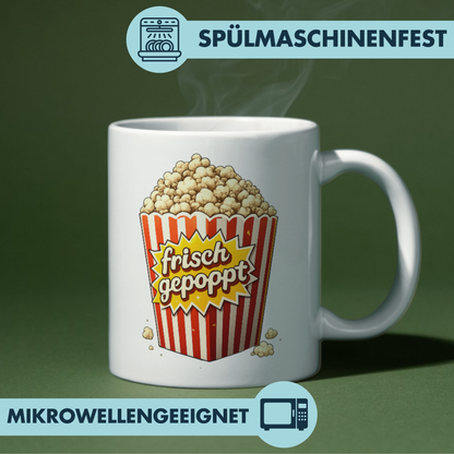 Frisch Gepoppt Popcorn Kaffee Tasse