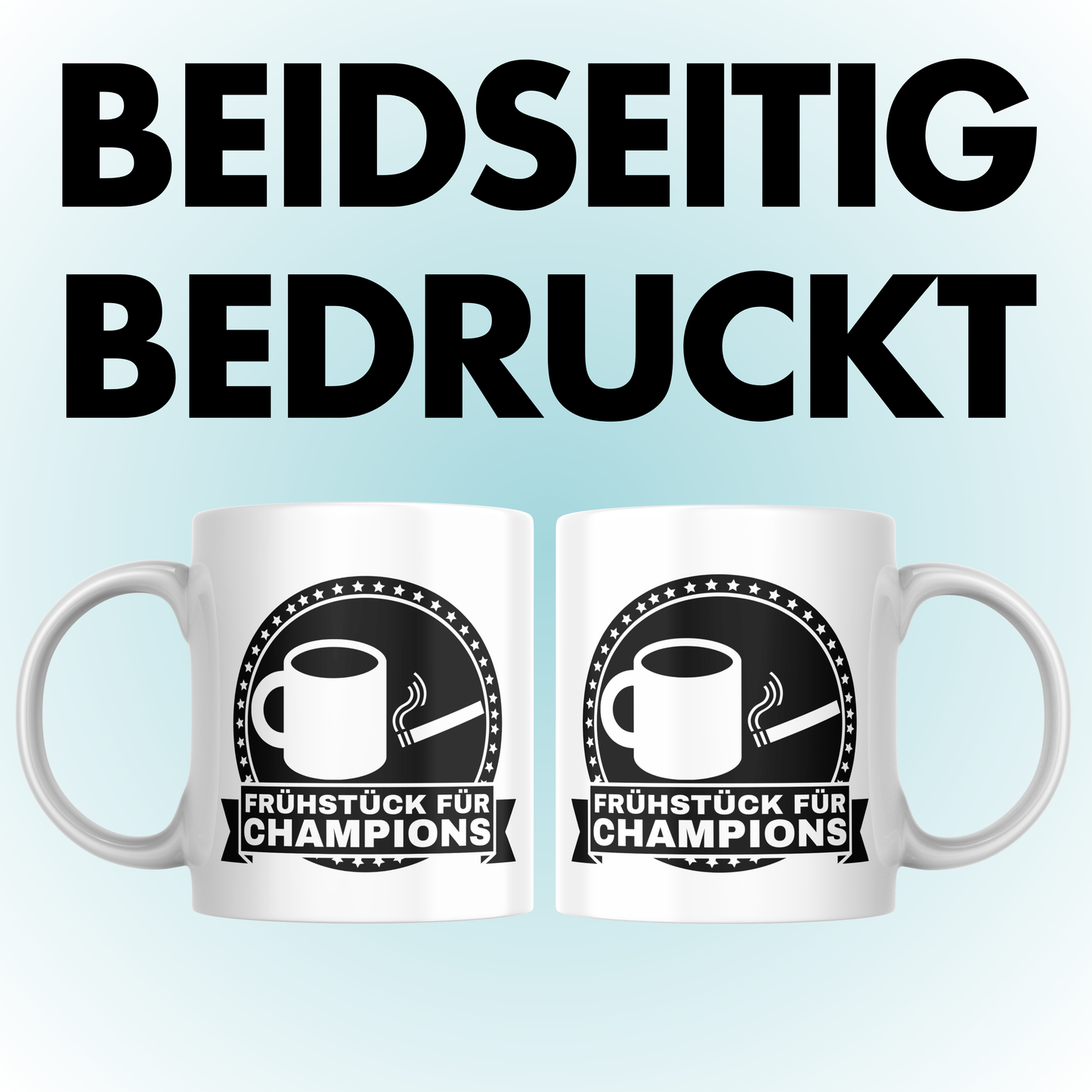 Frühstück Für Champions Kaffee Kippe Tasse