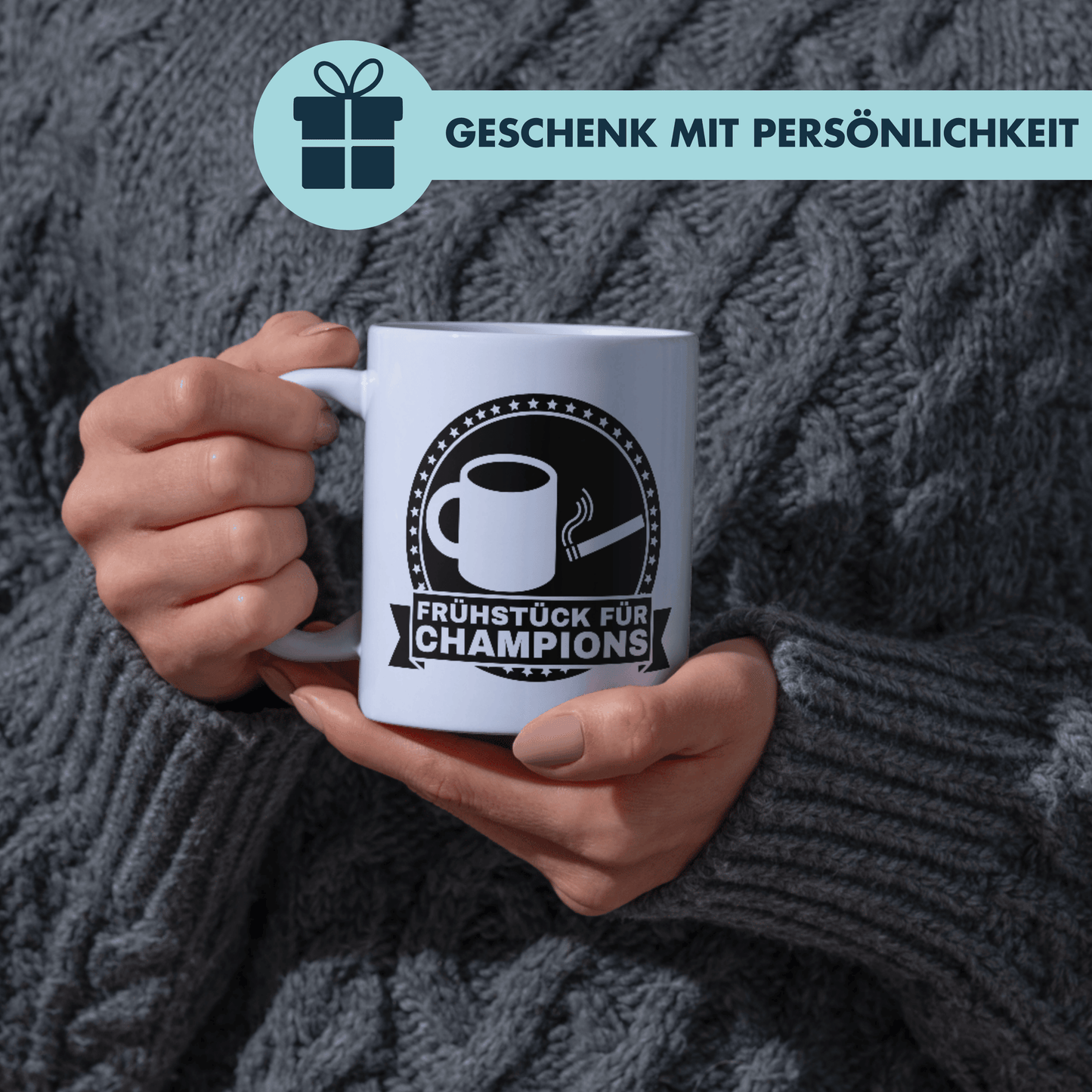 Frühstück Für Champions Kaffee Kippe Tasse