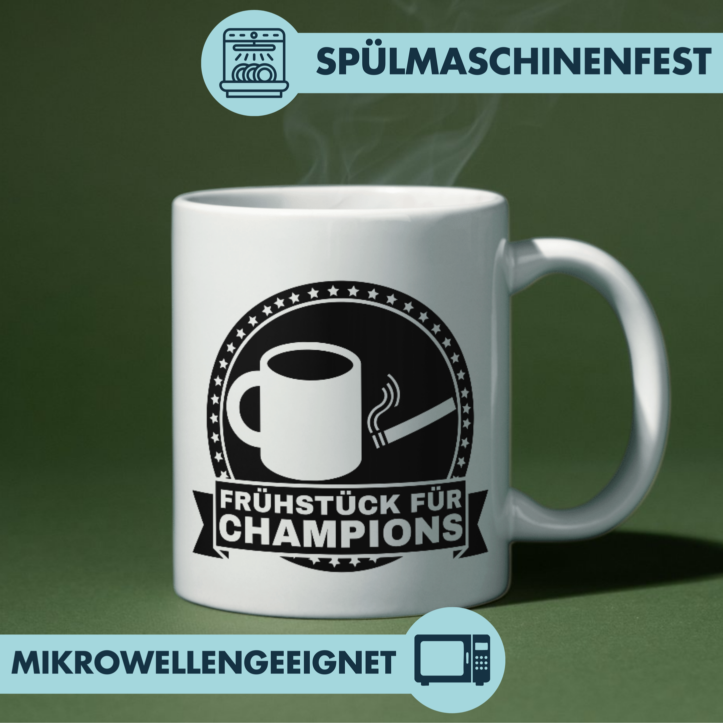 Frühstück Für Champions Kaffee Kippe Tasse